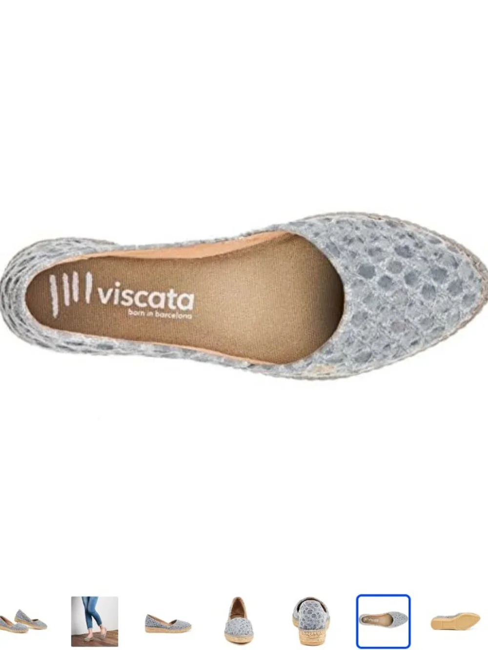 Viscata Barcelona Rascassa Flat Espadrilles in Bubble Blue